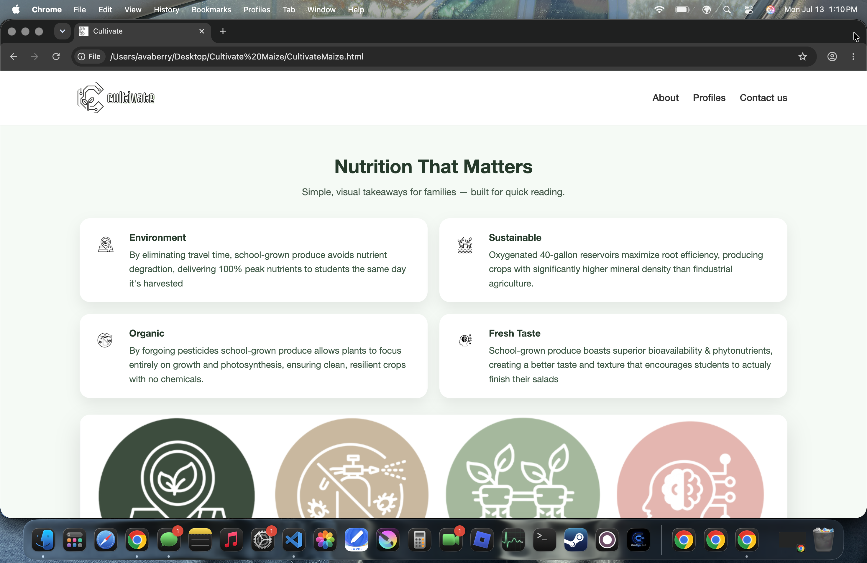 Cultivate Maize homepage screenshot